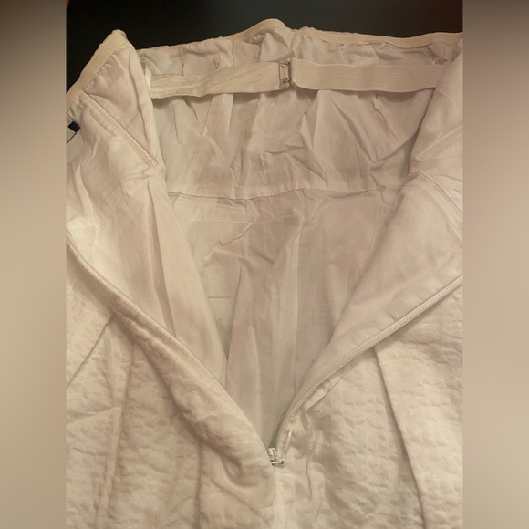 J. Crew Textured White Strapless Summer Dress Size 0 - Picture 6 of 9